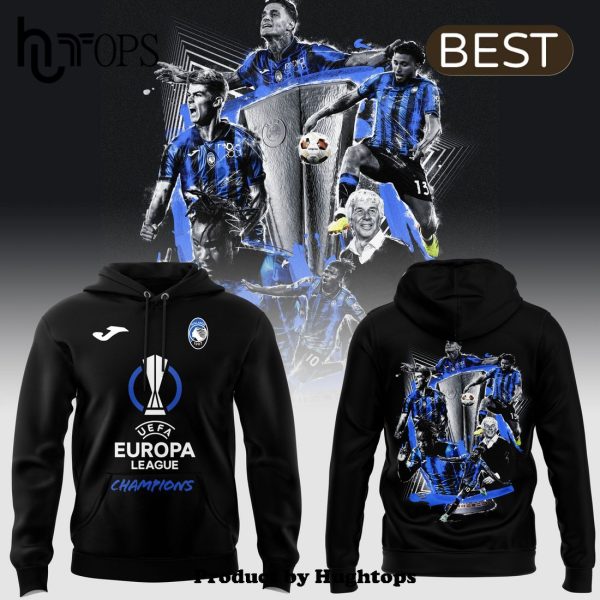 Atalanta Campioni Europa Black Hoodie, Jogger, Cap