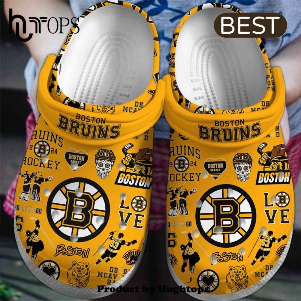 Boston Bruins NHL Crocs Clogs Shoes