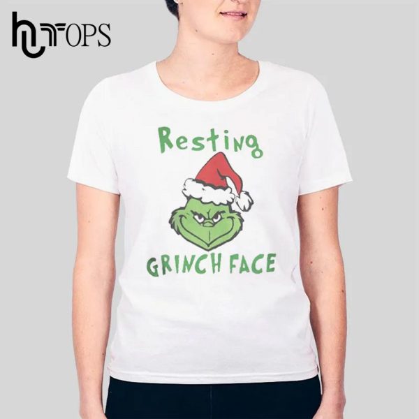 Funny Christmas Resting Grinch Face T-Shirt