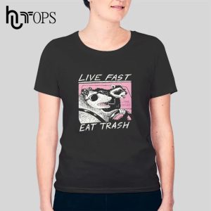 Funny Live Fast Eat Trash Halloween T-Shirt