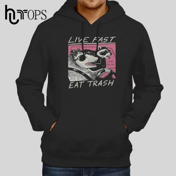 Funny Live Fast Eat Trash Halloween T-Shirt