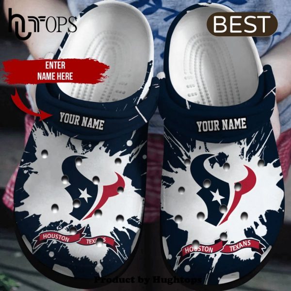 Houston Texans NFL Custom Name Crocs Clog Shoes