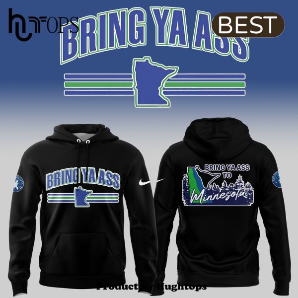 Minnesota Timberwolves Bring Ya Ass Black Hoodie, Jogger, Cap