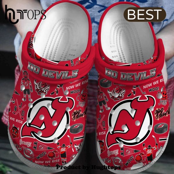 New Jersey Devils NHL Sport Crocs Clogs Shoes