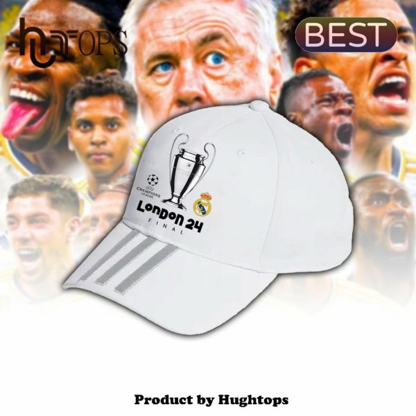 15 Champions League Real Madrid London24 White Hoodie, Cap