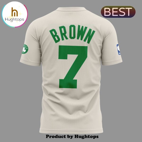 2024 Boston Celtics BROWN 7 Cream T-Shirt, Jogger, Cap