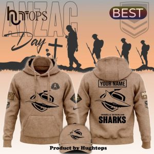 2024 Cronulla-Sutherland Sharks Anzac Round Custom Hoodie, Jogger, Cap