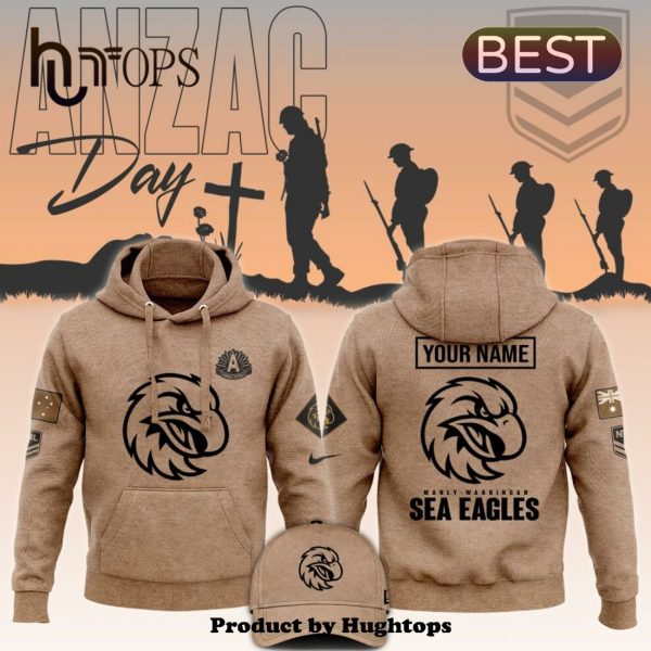 2024 Manly Warringah Sea Eagles Anzac Round Custom Hoodie, Jogger, Cap