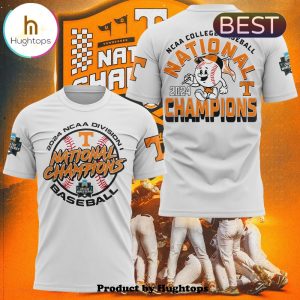 2024 NCAA Tennessee Baseball National Champion White Shirt