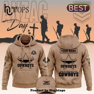 2024 North Queensland Cowboys Anzac Round Custom Hoodie, Jogger, Cap