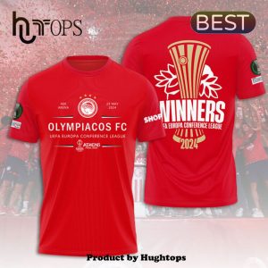 2024 Olympiacos F.C Winners UEFA Conference League Hoodie – Red