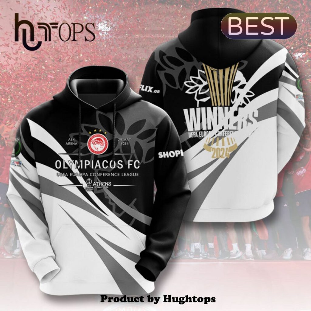 2024 Olympiacos FC Winners Premium UEFA Europa League Hoodie