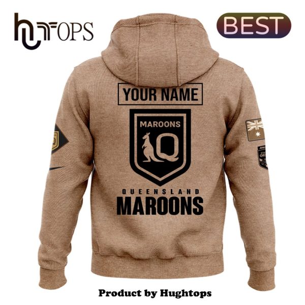 2024 Queensland Maroons Anzac Round Custom Hoodie, Jogger, Cap