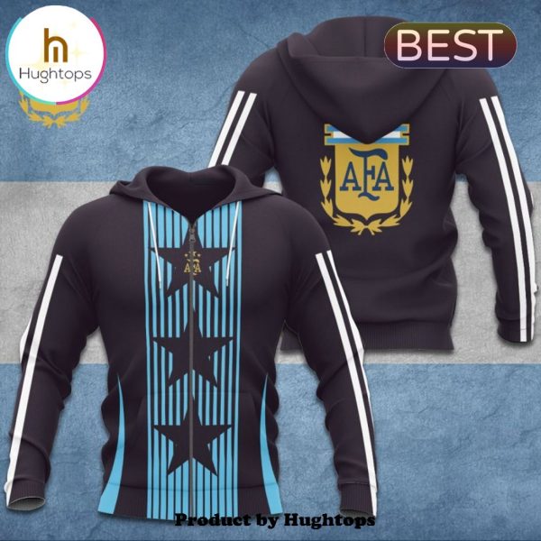 Argentina National Football Team Black Apparel Hoodie