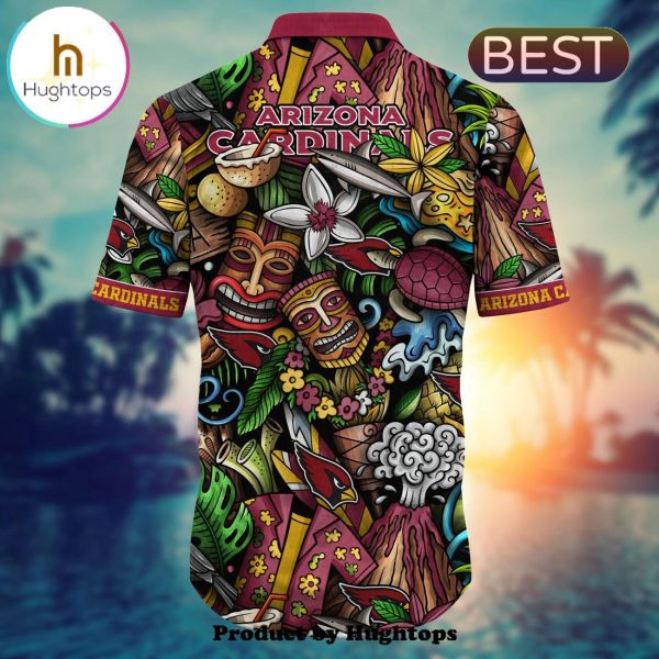 Arizona Cardinals Flower Hawaii Shirt For Fans, Summer Football Shirts