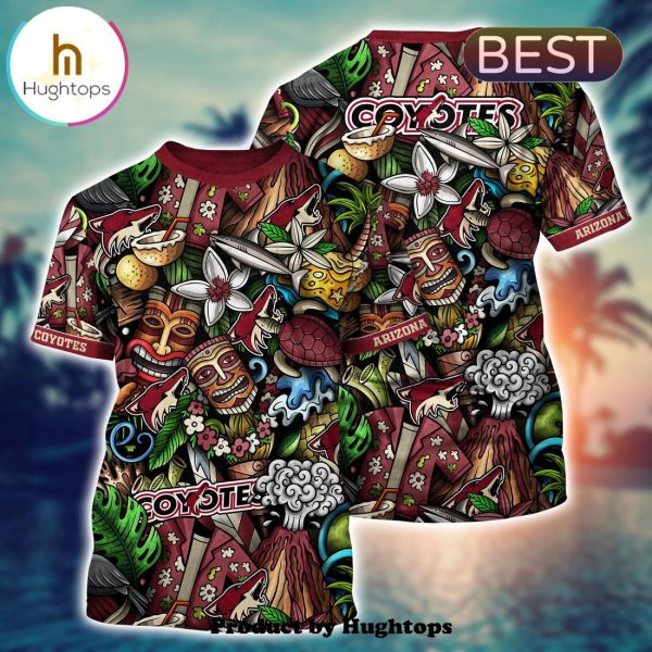 Arizona Coyotes Flower Hawaii Shirt For Fans, Summer Football Shirts