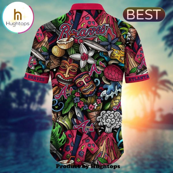 Atlanta Braves Flower Hawaii Shirt For Fans, Summer Football Shirts