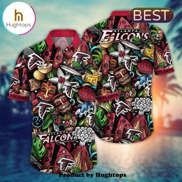 Atlanta Falcons Flower Hawaii Shirt For Fans, Summer Football Shirts