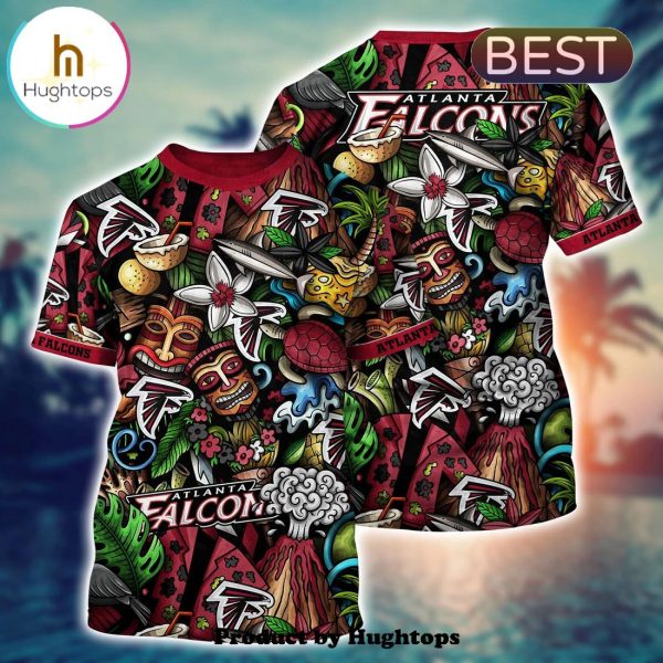 Atlanta Falcons Flower Hawaii Shirt For Fans, Summer Football Shirts