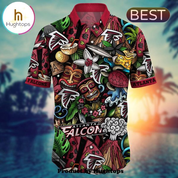 Atlanta Falcons Flower Hawaii Shirt For Fans, Summer Football Shirts