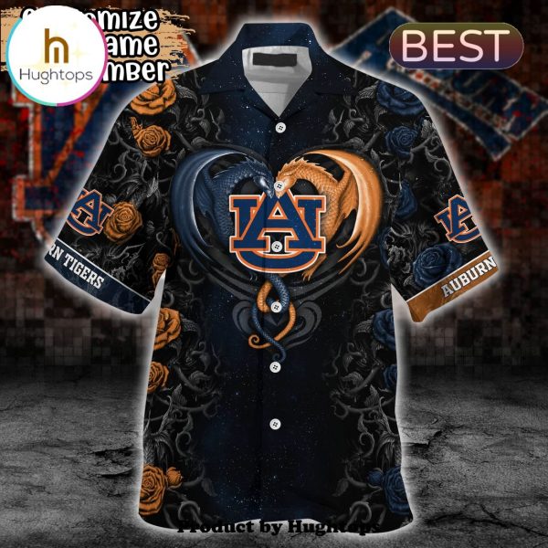 Auburn Tigers Rose Dragon Hawaii Shirt For Sports Enthusiasts