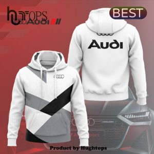 Audi Specual High Quality Printed White Hoodie