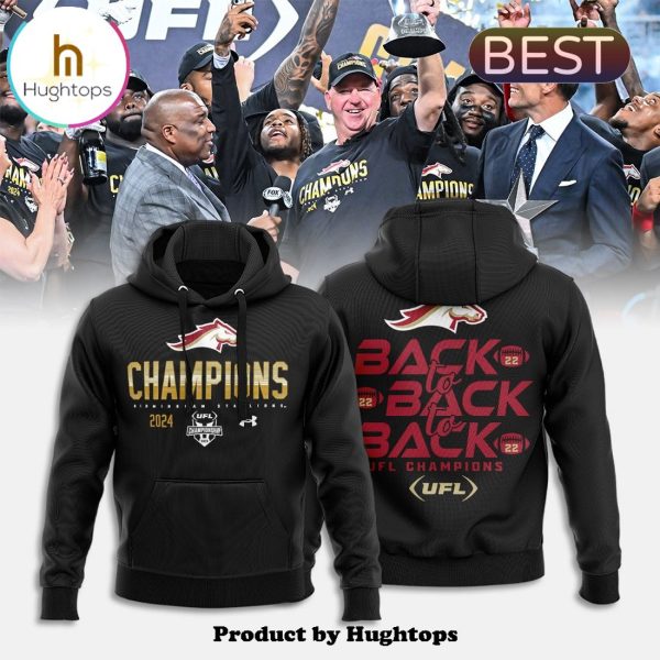 Birmingham Stallions Black 2024 Champions Hoodie