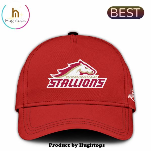 Birmingham Stallions Red UFL 2024 Champions Hoodie, Jogger, Cap