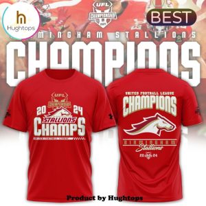 Birmingham Stallions Red UFL 2024 Champions Shirt
