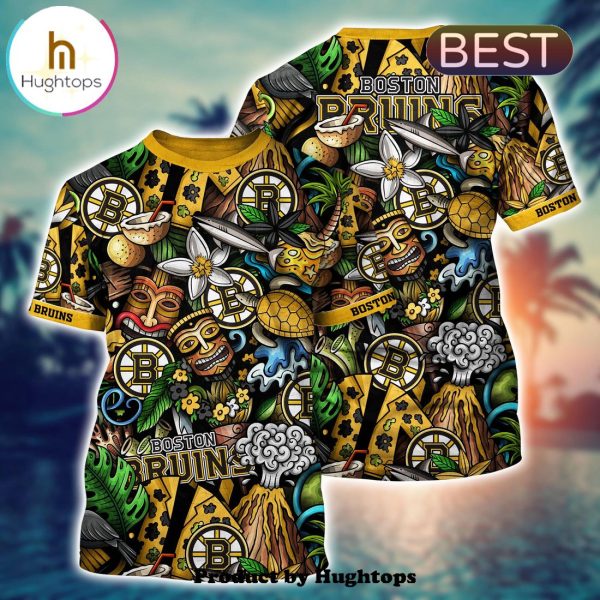 Boston Bruins Flower Hawaii Shirt For Fans, Summer Football Shirts