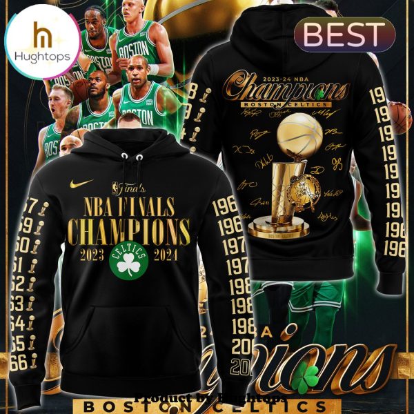 Boston Celtics 18-Time NBA Finals Champions Black Hoodie, Jogger, Cap