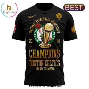 Boston Celtics 18-Time NBA Finals Champions Black Shirt, Cap