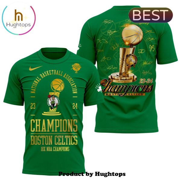 Boston Celtics 18-Time NBA Finals Champions Green Shirt