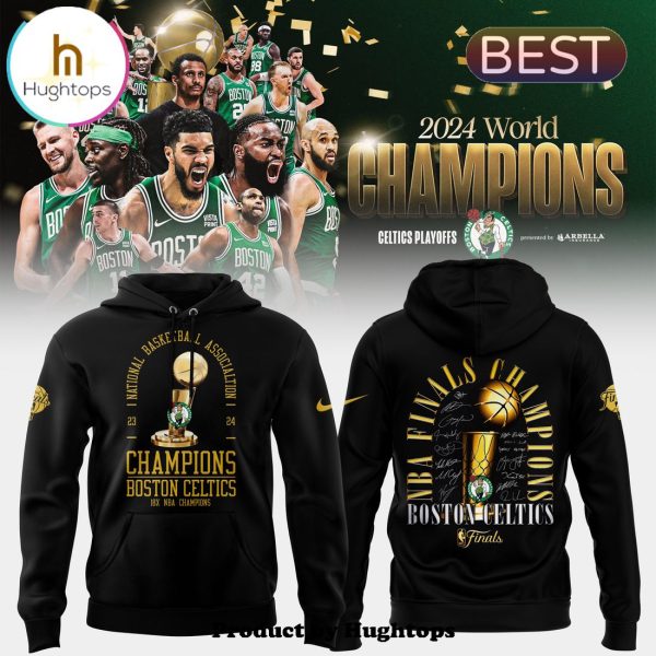 Boston Celtics 2024 Congratulations 18-Time NBA Black Hoodie, Jogger, Cap