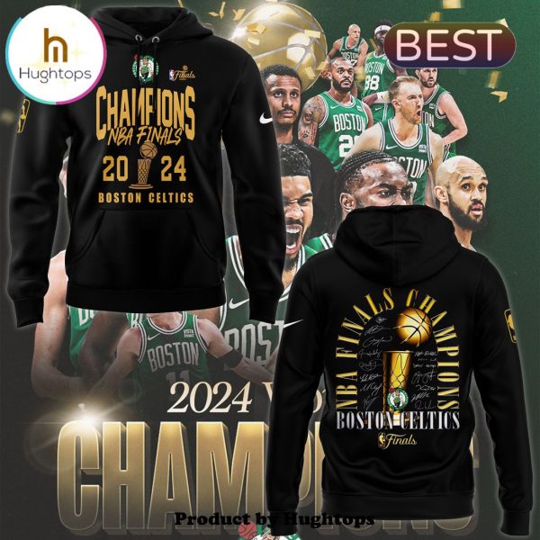 Boston Celtics 2024 Congratulations 18-Time NBA Finals Black Hoodie, Cap