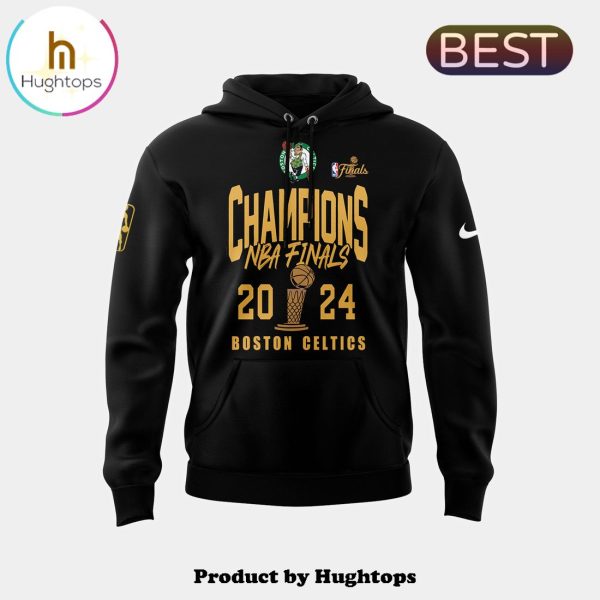 Boston Celtics 2024 Congratulations 18-Time NBA Finals Black Hoodie, Cap