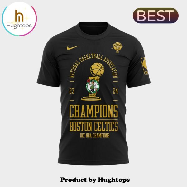 Boston Celtics 2024 Congratulations 18-Time NBA Finals Black Shirt