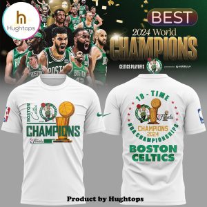 Boston Celtics 2024 Congratulations 18-Time NBA White T-Shirt, Jogger, Cap