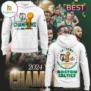Boston Celtics 2024 Congratulations 18-Time White Hoodie