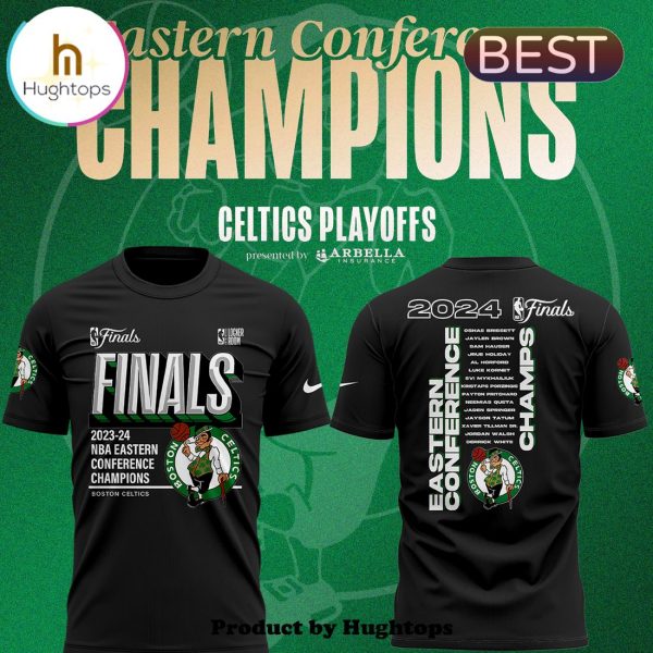 Boston Celtics Eastern Conference Champs 2023-2024 Black Shirt