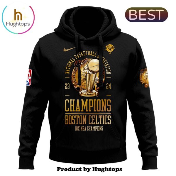 Boston Celtics NBA 18-Time Finals Champions Black Hoodie, Jogger, Cap