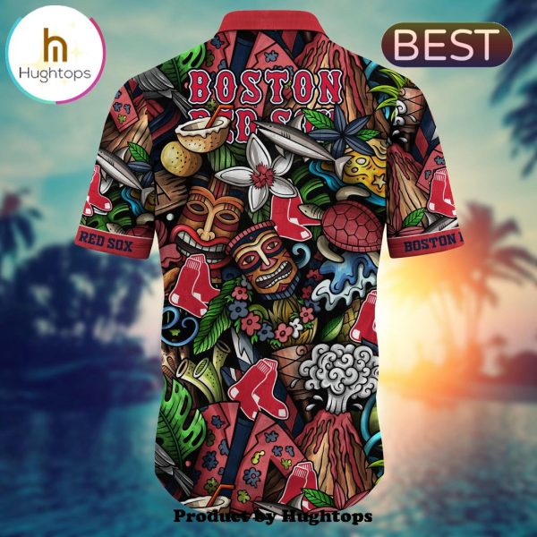 Boston Red Sox Flower Hawaii Shirt For Fans, Summer Football Shirts