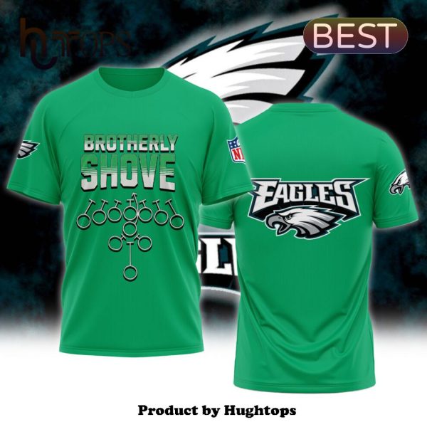 Brotherly Shove Eagles NFL Philadelphia Eagles Green Hoodie