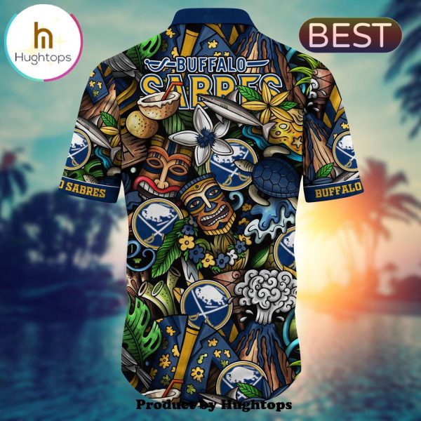 Buffalo Sabres Flower Hawaii Shirt For Fans, Summer Football Shirts