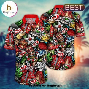 Carolina Hurricanes Flower Hawaii Shirt For Fans, Summer Football Shirts