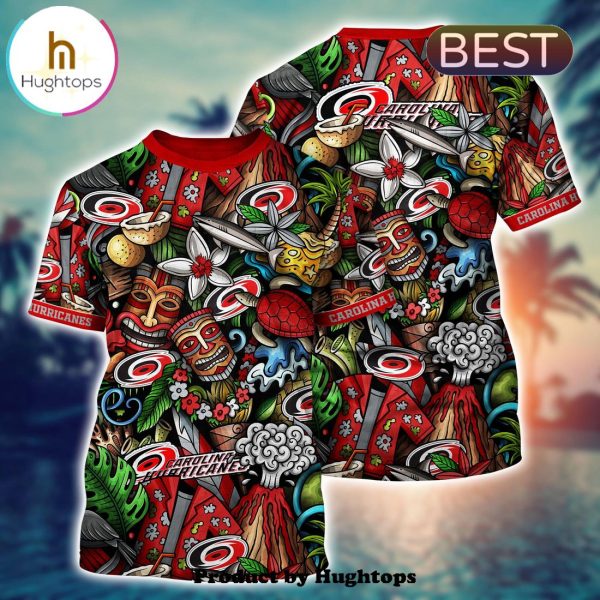 Carolina Hurricanes Flower Hawaii Shirt For Fans, Summer Football Shirts