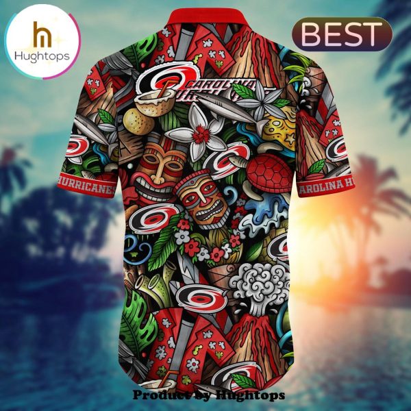 Carolina Hurricanes Flower Hawaii Shirt For Fans, Summer Football Shirts