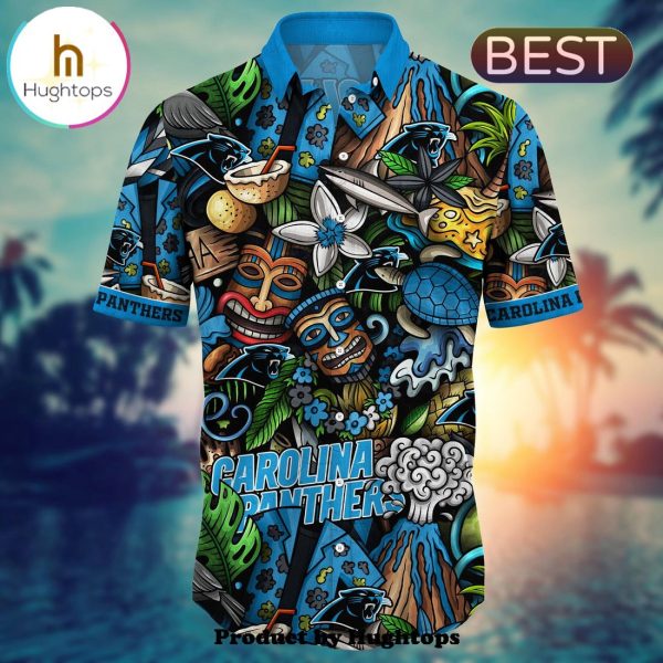 Carolina Panthers Flower Hawaii Shirt For Fans, Summer Football Shirts