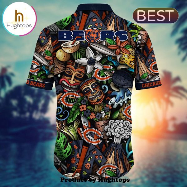 Chicago Bears Flower Hawaii Shirt For Fans, Summer Football Shirts