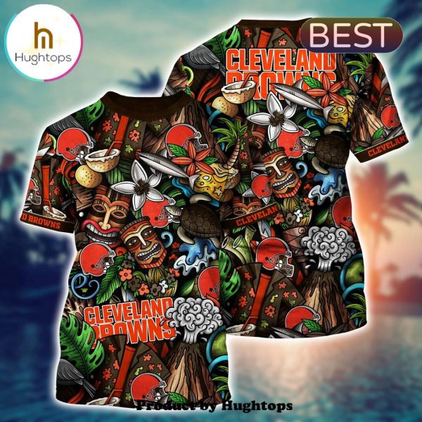 Cleveland Browns Flower Hawaii Shirt For Fans, Summer Football Shirts